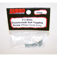  3 x 6mm Countersunk self tapping screw DBR2295