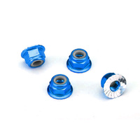 Nuts aluminum flanged blue  1747R 