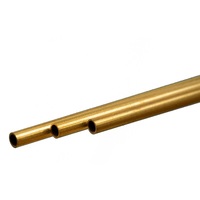 Round Brass Tube: 4mm OD x .45mm wall  x 300mm Lengths 3pieces KnS-9822